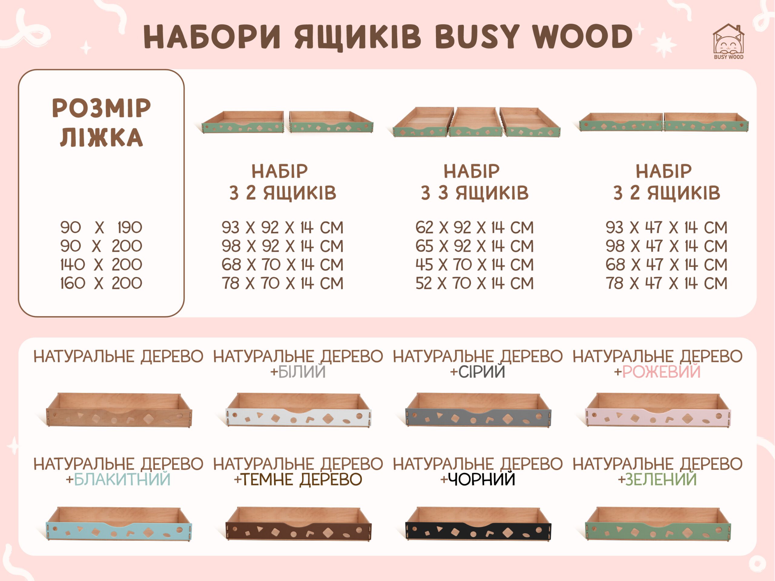 Набір ящиків для дитячих речей від BusyWood з вирізами - Зображення 17